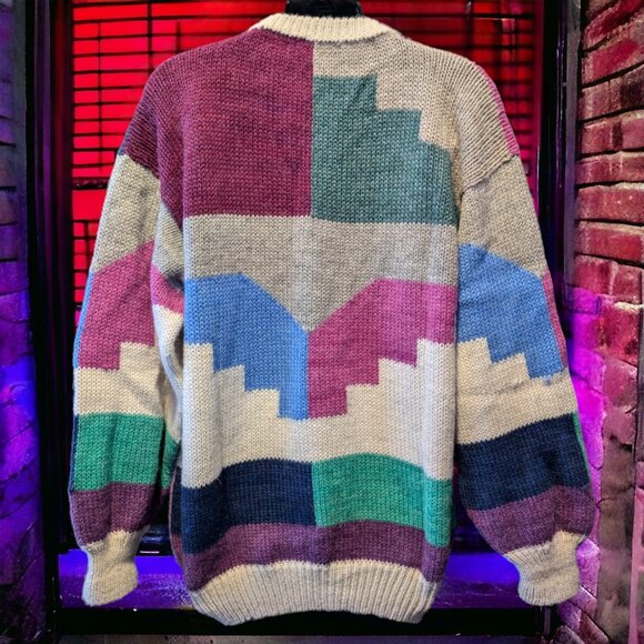 Peruvian Style Knit Sweater - Picture 2 of 2